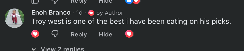Member comment about Troy 11